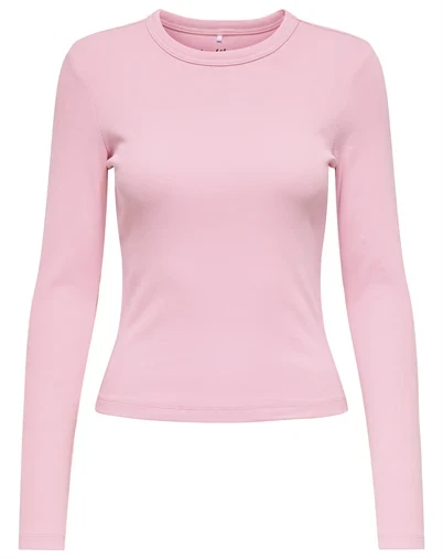 Only - ONLVal Life O-Neck Langærmet Top - Romance Rose
